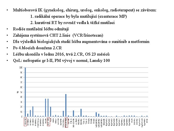  • • Multioborová IK (gynekolog, chirurg, urolog, onkolog, radioterapeut) se závěrem: 1. radikální
