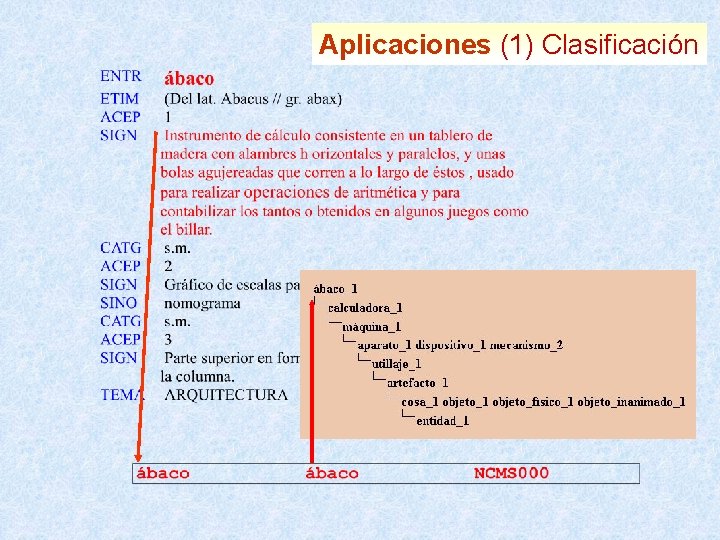 Aplicaciones (1) Clasificación 