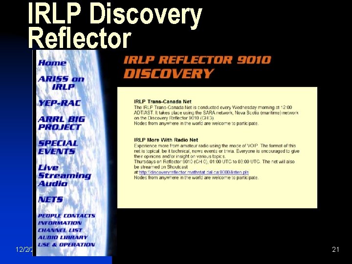 IRLP Discovery Reflector 12/2/2020 21 