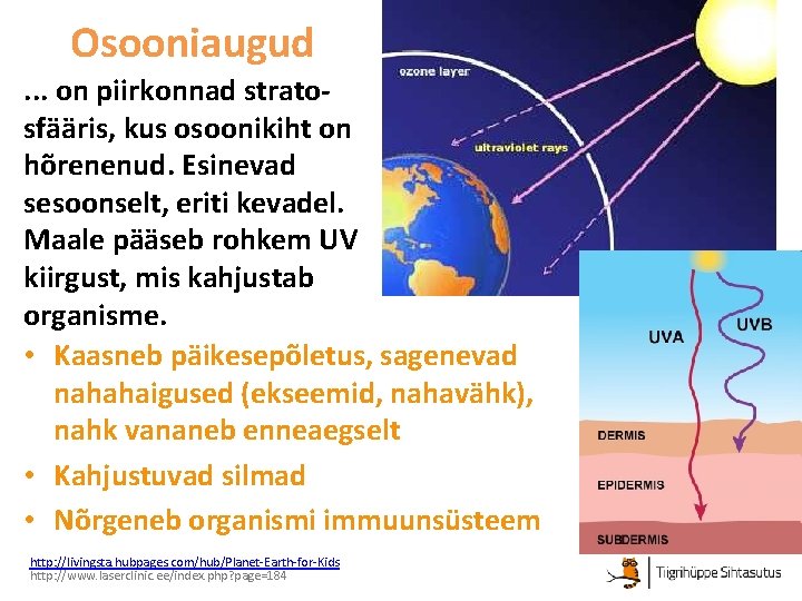 Osooniaugud. . . on piirkonnad stratosfääris, kus osoonikiht on hõrenenud. Esinevad sesoonselt, eriti kevadel.