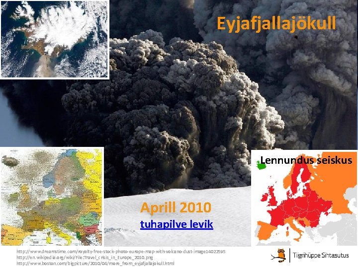 Eyjafjallajökull Lennundus seiskus urope map with volcano dust erupted in Iceland Photo taken on: