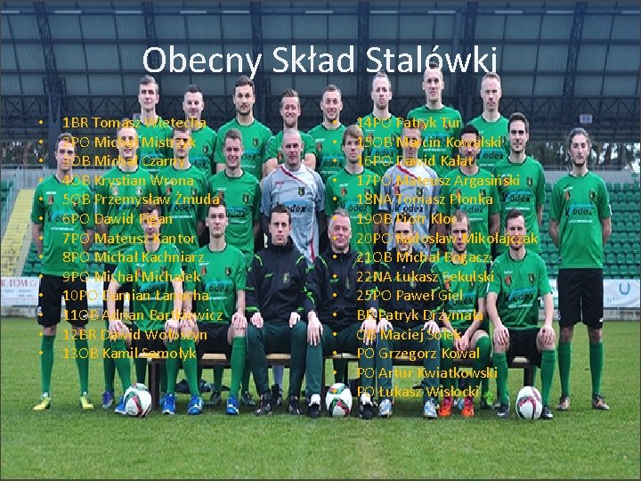 Obecny Skład Stalówki • • • • 1 BR Tomasz Wietecha 2 PO Michał