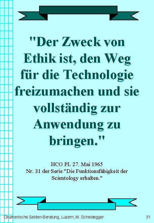 "Der Zweck von Ethik ist, den Weg für die Technologie freizumachen und sie vollständig