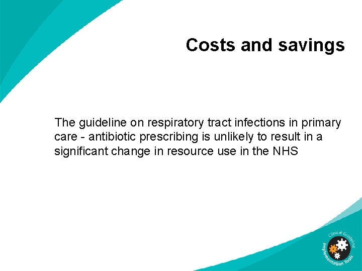 Costs and savings The guideline on respiratory tract infections in primary care - antibiotic