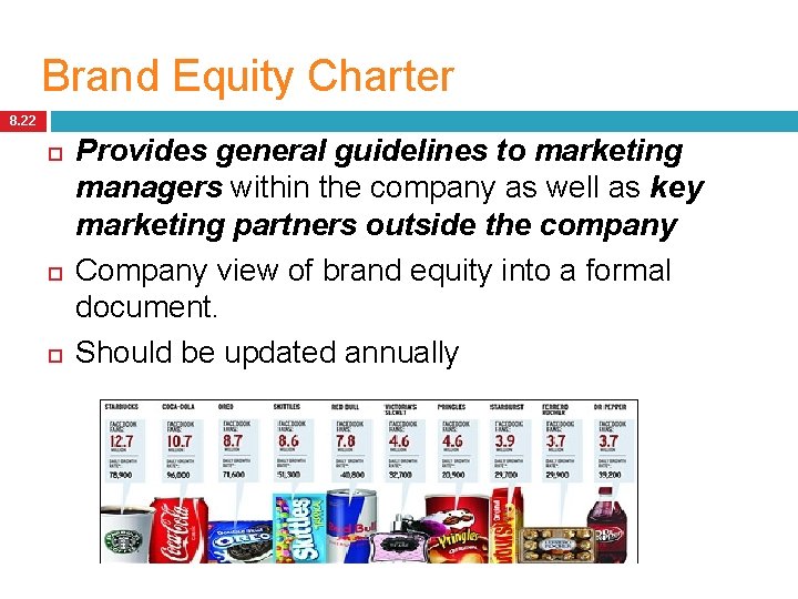 Brand Equity Charter 8. 22 Provides general guidelines to marketing managers within the company