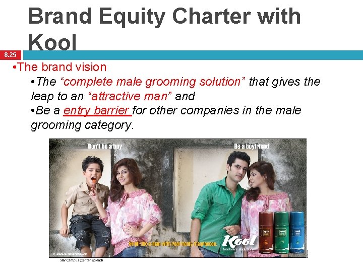 8. 25 Brand Equity Charter with Kool • The brand vision • The “complete