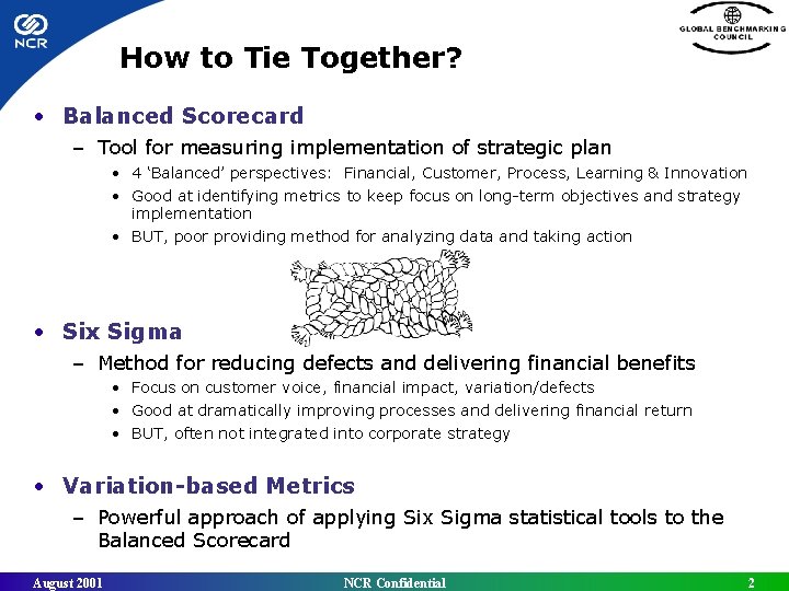 How to Tie Together? • Balanced Scorecard – Tool for measuring implementation of strategic