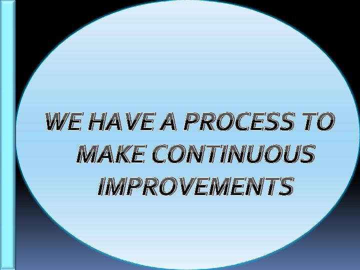 WE HAVE A PROCESS TO MAKE CONTINUOUS IMPROVEMENTS 