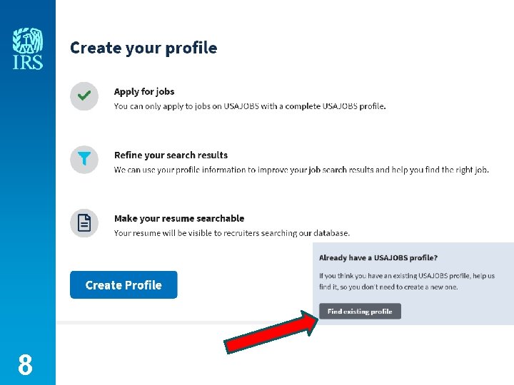 Find existing profile or create new 8 