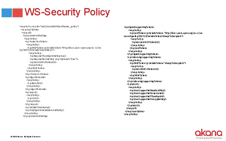 WS-Security Policy <wsp: Policy wsu: Id="WSS 11 Saml. With. Certificates_policy"> <wsp: Exactly. One> <wsp: