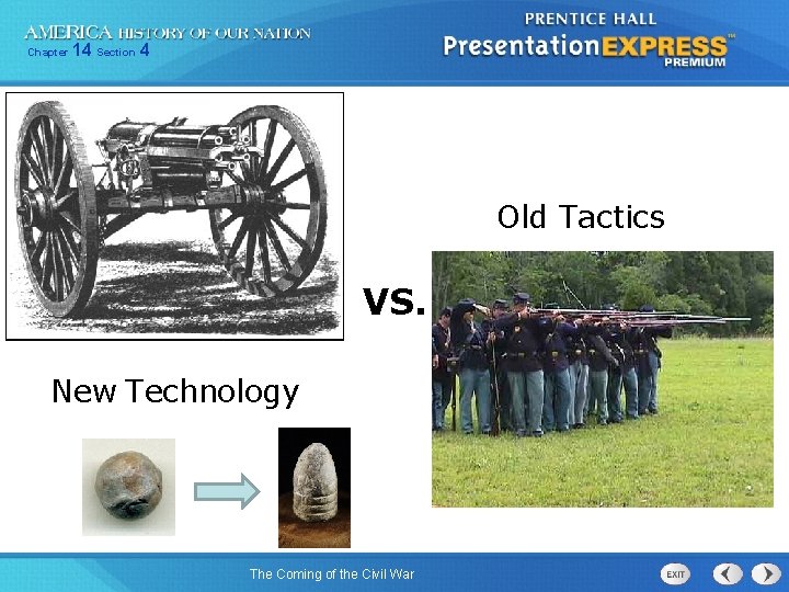 Chapter 14 Section 4 Old Tactics VS. New Technology The Coming of the Civil