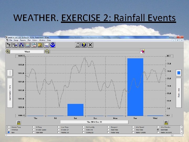 WEATHER. EXERCISE 2: Rainfall Events 