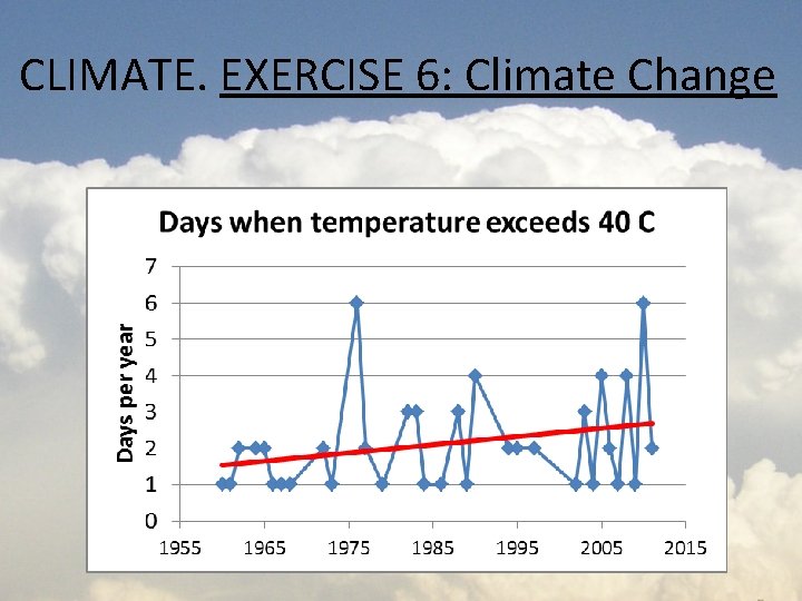 CLIMATE. EXERCISE 6: Climate Change 