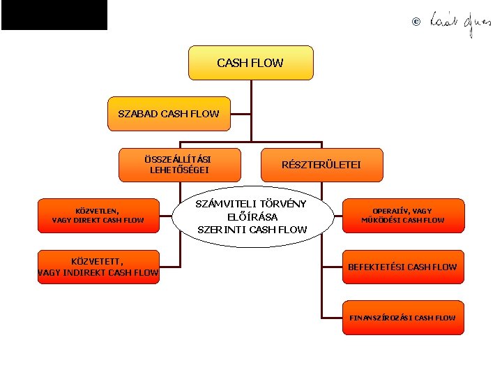 © CASH FLOW SZABAD CASH FLOW ÖSSZEÁLLÍTÁSI LEHETŐSÉGEI KÖZVETLEN, VAGY DIREKT CASH FLOW KÖZVETETT,