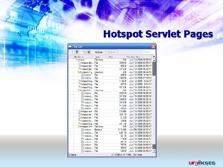Hotspot Servlet Pages 