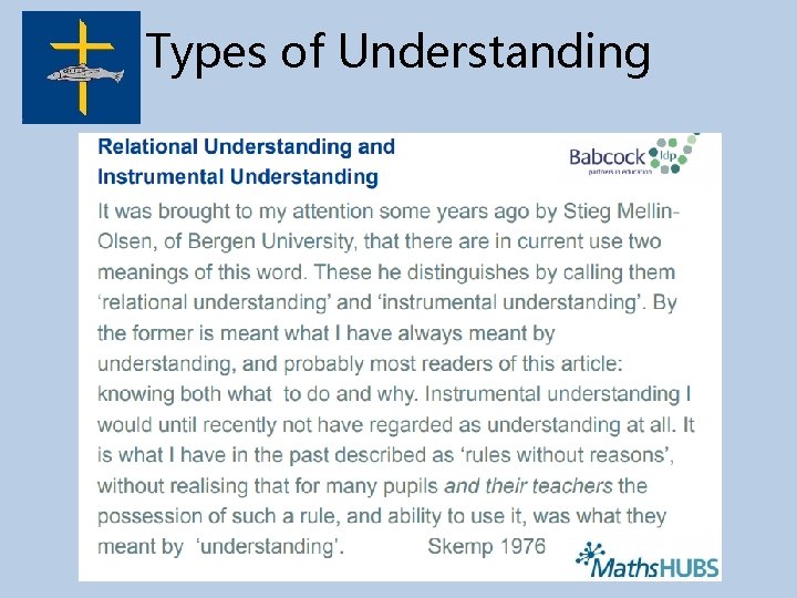 Types of Understanding 