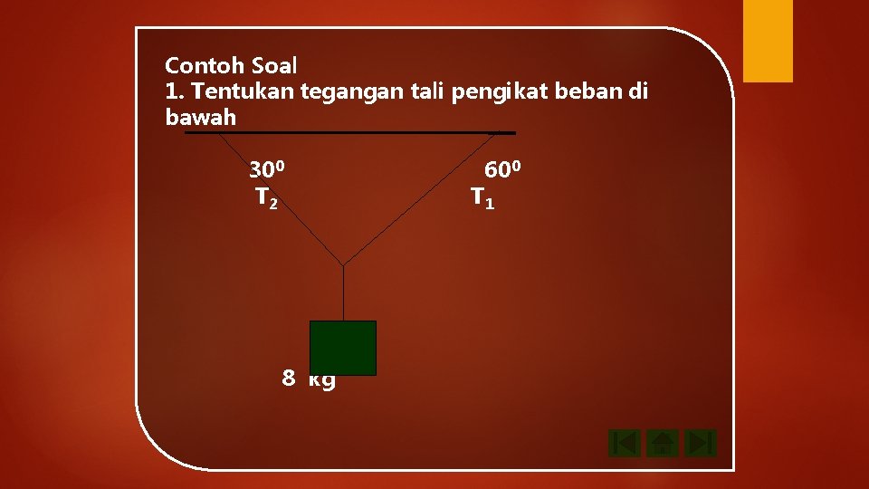 Contoh Soal 1. Tentukan tegangan tali pengikat beban di bawah 300 T 2 8