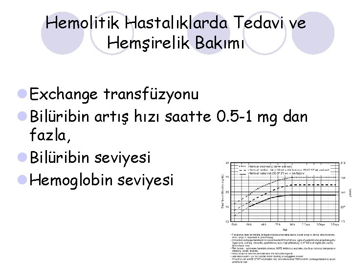 Hemolitik Hastalıklarda Tedavi ve Hemşirelik Bakımı l Exchange transfüzyonu l Bilüribin artış hızı saatte