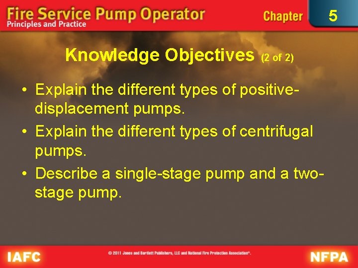 5 Knowledge Objectives (2 of 2) • Explain the different types of positivedisplacement pumps.