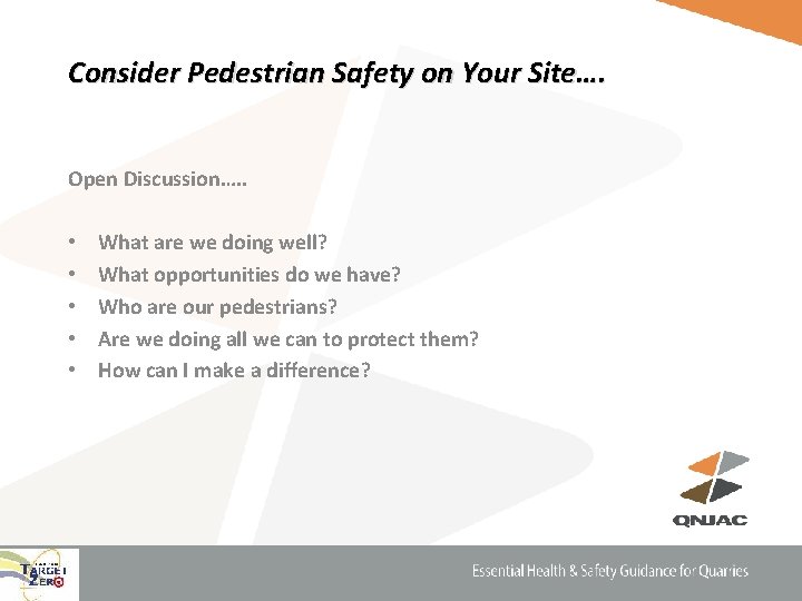 Consider Pedestrian Safety on Your Site…. Open Discussion…. . • • • What are