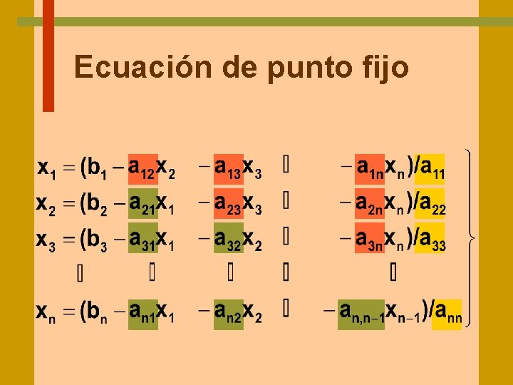 Ecuación de punto fijo 