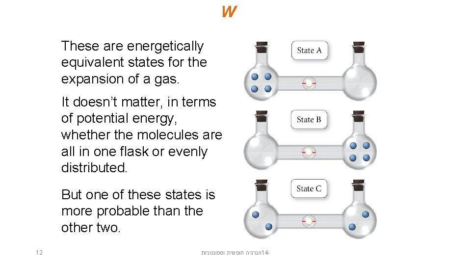 W These are energetically equivalent states for the expansion of a gas. It doesn’t