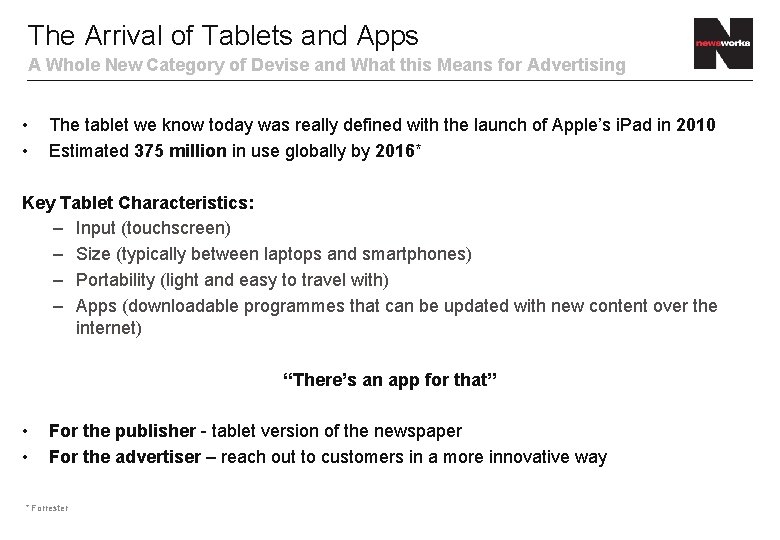 The Arrival of Tablets and Apps A Whole New Category of Devise and What