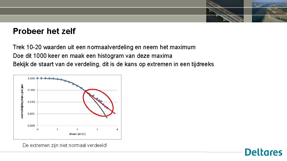 Probeer het zelf Trek 10 -20 waarden uit een normaalverdeling en neem het maximum