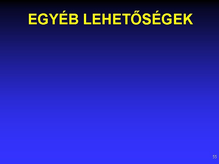 EGYÉB LEHETŐSÉGEK 55 