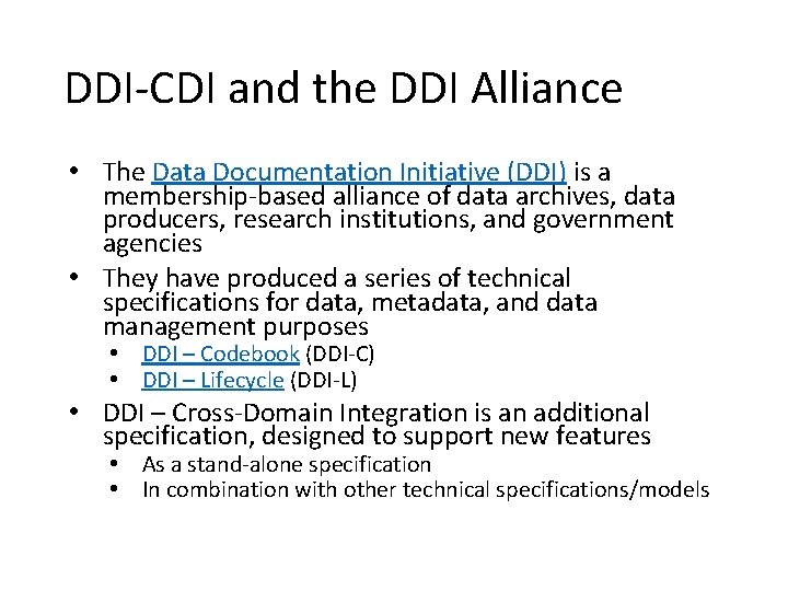 An Introduction to DDI CDI Background for Public