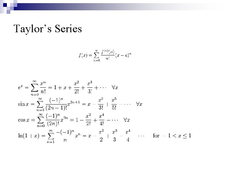 Taylor’s Series 