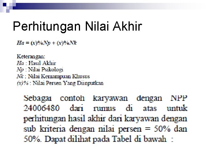 Perhitungan Nilai Akhir 