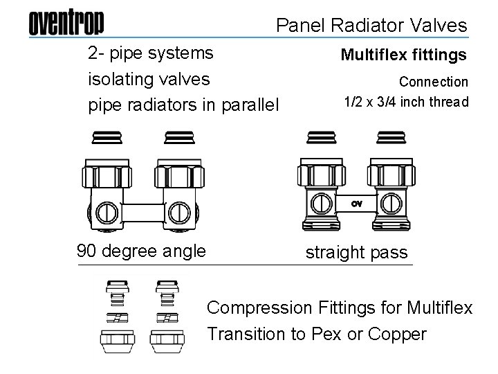 Panel Radiator Valves 2 - pipe systems isolating valves pipe radiators in parallel 90