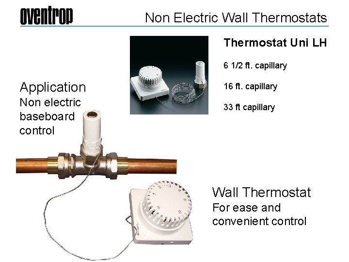 Non Electric Wall Thermostats Thermostat Uni LH 6 1/2 ft. capillary Application Non electric