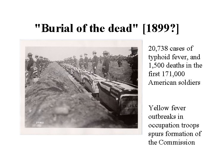 "Burial of the dead" [1899? ] 20, 738 cases of typhoid fever, and 1,