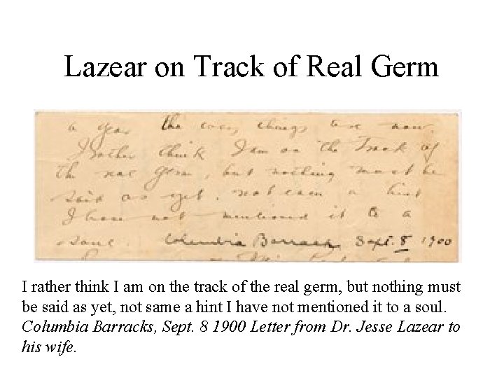 Lazear on Track of Real Germ I rather think I am on the track