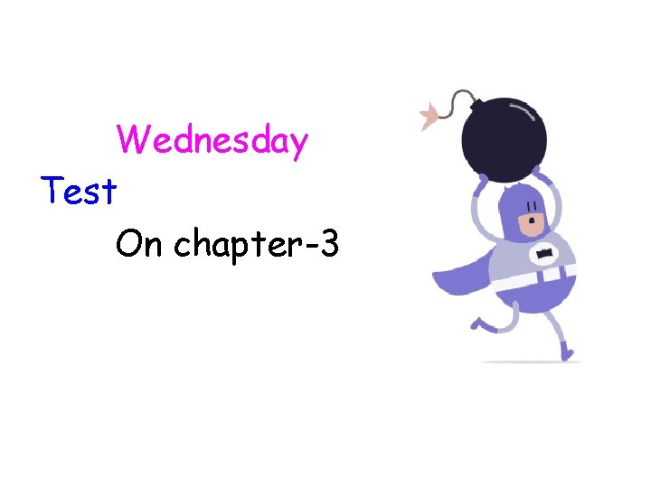 Wednesday Test On chapter-3 