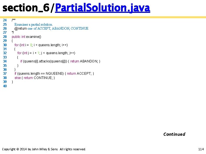 section_6/Partial. Solution. java 24 25 26 27 28 29 30 31 32 33 34