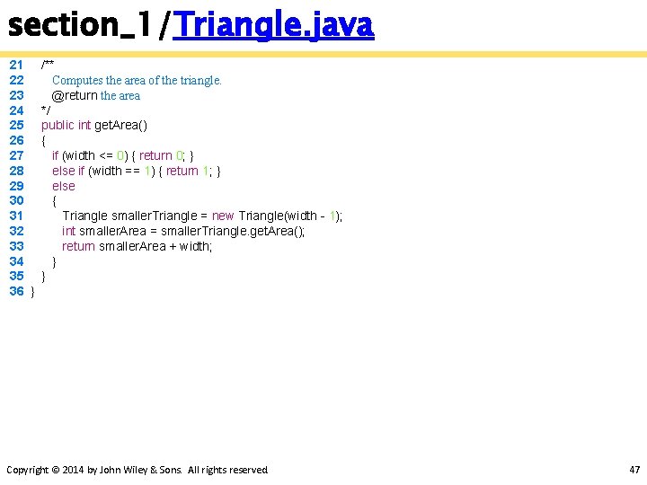 section_1/Triangle. java 21 22 23 24 25 26 27 28 29 30 31 32
