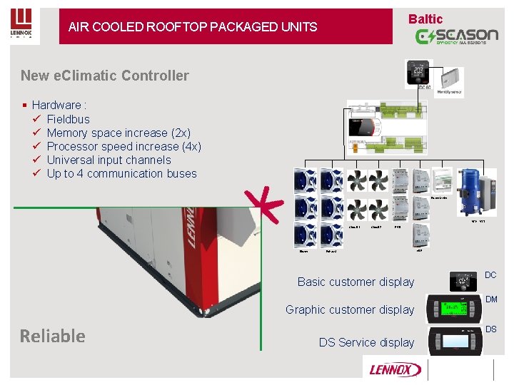 Baltic AIR COOLED ROOFTOP PACKAGED UNITS New e. Climatic Controller § Hardware : ü Baltic AIR COOLED ROOFTOP PACKAGED UNITS New e. Climatic Controller § Hardware : ü