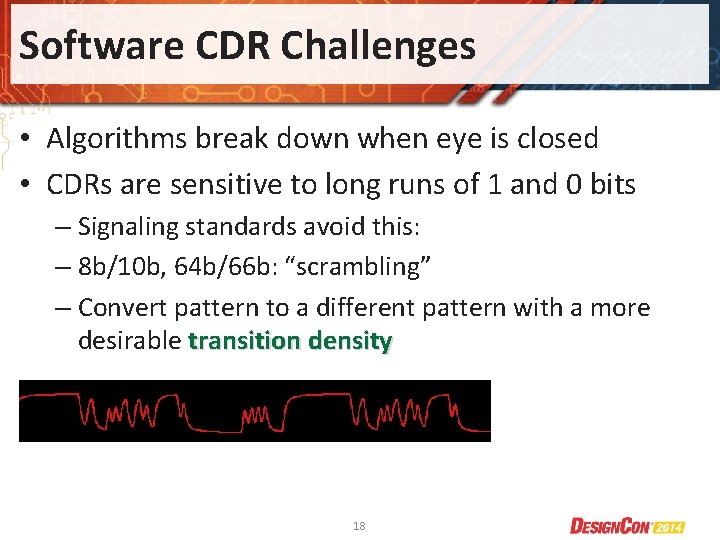 Software CDR Challenges • Algorithms break down when eye is closed • CDRs are