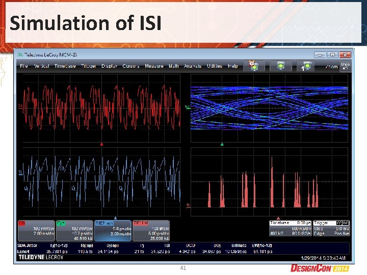 Simulation of ISI 41 