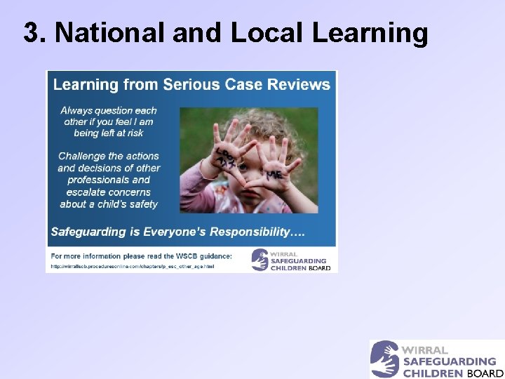 3. National and Local Learning 