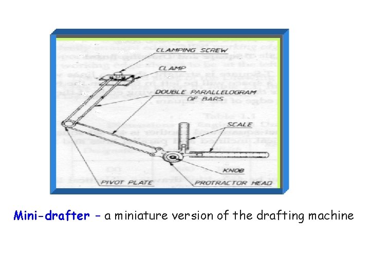 Mini-drafter – a miniature version of the drafting machine 