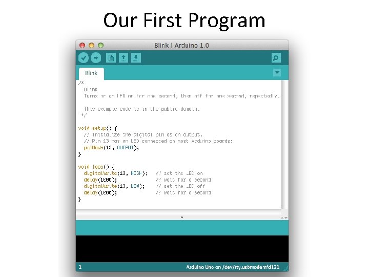 Our First Program 