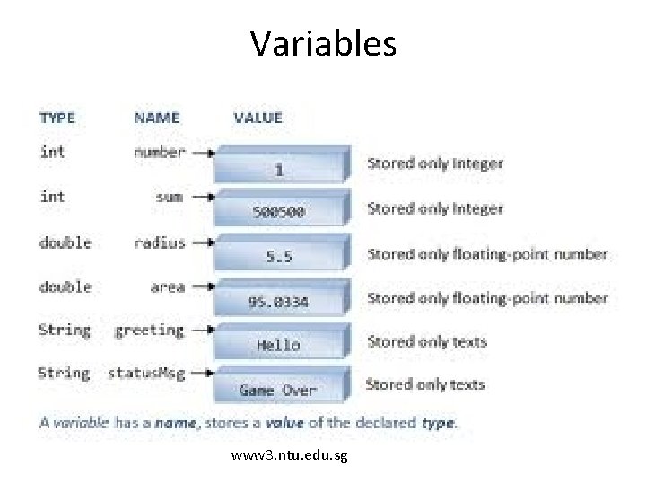 Variables www 3. ntu. edu. sg Variables www 3. ntu. edu. sg