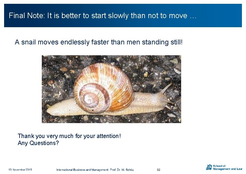 Final It is better to start slowly than not to move … Click Note: