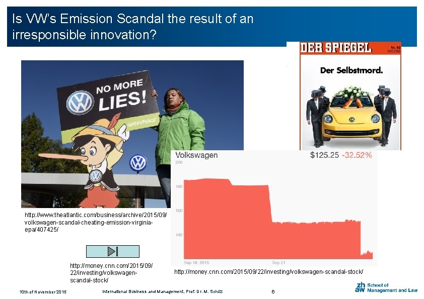 Is VW’s Emission Scandal the result of an Click to add title irresponsible innovation?