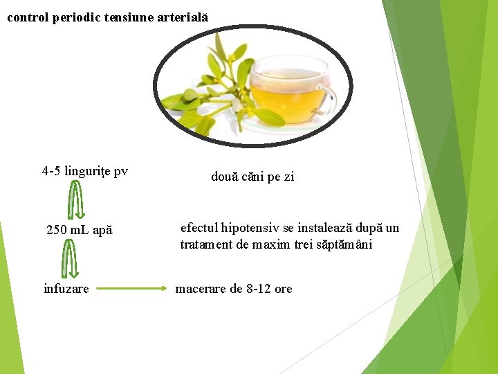 control periodic tensiune arterială 4 -5 linguriţe pv 250 m. L apă infuzare două