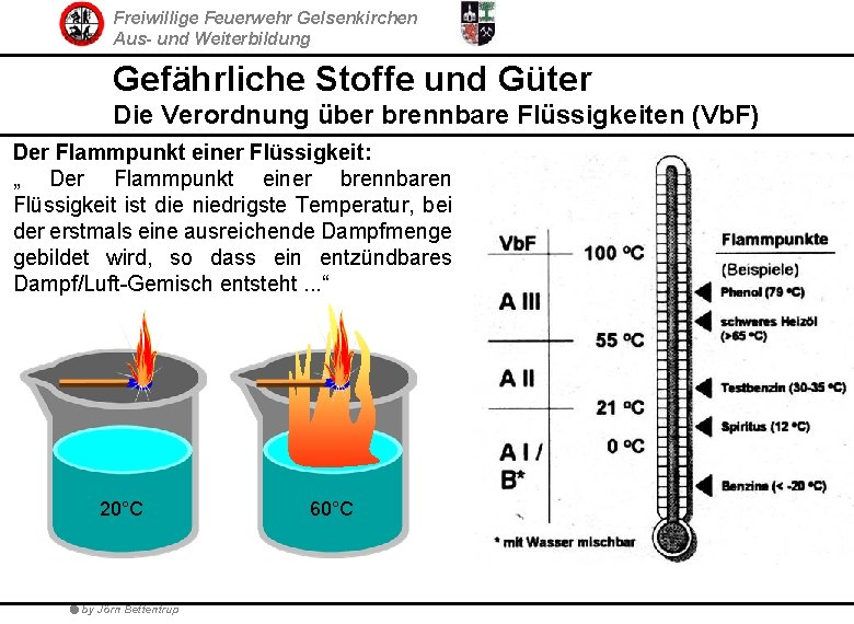 Freiwillige Feuerwehr Gelsenkirchen Aus- und Weiterbildung Gefährliche Stoffe und Güter Die Verordnung über brennbare